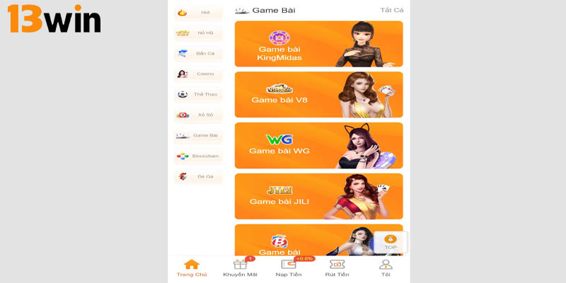 Đa dạng các sản phẩm game bài chất lượng cho người chơi lựa chọn